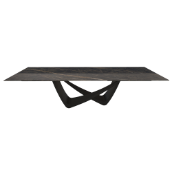 BONTEMPI table extensible rectangulaire avec structure noire matte BACH 53.85 290/240/190x100 cm