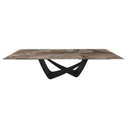 BONTEMPI table extensible rectangulaire avec structure noire matte BACH 53.85 290/240/190x100 cm