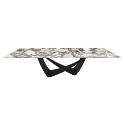 BONTEMPI table extensible rectangulaire avec structure noire matte BACH 53.85 290/240/190x100 cm