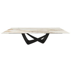 BONTEMPI table extensible rectangulaire avec structure noire matte BACH 53.85 290/240/190x100 cm