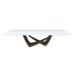 BONTEMPI table extensible rectangulaire avec structure laiton foncé BACH 53.85 290/240/190x100 cm