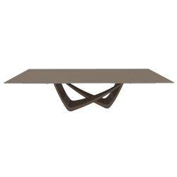 BONTEMPI table extensible rectangulaire avec structure laiton foncé BACH 53.85 290/240/190x100 cm