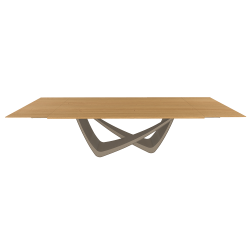 BONTEMPI table extensible rectangulaire avec structure sable BACH 53.85 290/240/190x100 cm