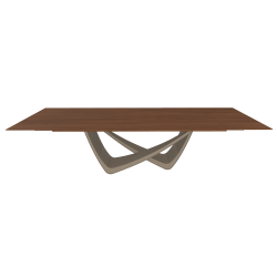 BONTEMPI table extensible rectangulaire avec structure sable BACH 53.85 290/240/190x100 cm