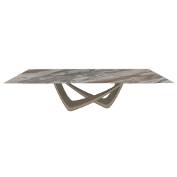 BONTEMPI table extensible rectangulaire avec structure sable BACH 53.85 290/240/190x100 cm