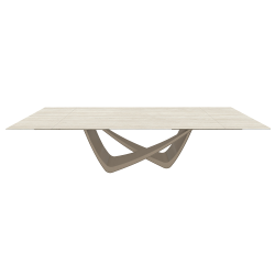 BONTEMPI table extensible rectangulaire avec structure sable BACH 53.85 290/240/190x100 cm