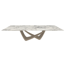BONTEMPI table extensible rectangulaire avec structure sable BACH 53.85 290/240/190x100 cm