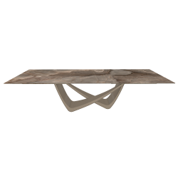 BONTEMPI table extensible rectangulaire avec structure sable BACH 53.85 290/240/190x100 cm