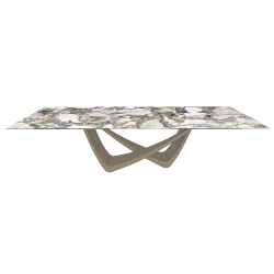 BONTEMPI table extensible rectangulaire avec structure sable BACH 53.85 290/240/190x100 cm