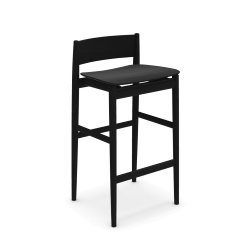 PORRO tabouret BRINA en frêne teinté noir H 76,5 cm