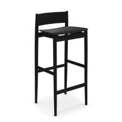 PORRO tabouret BRINA en frêne teinté noir H 86,5 cm
