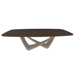 BONTEMPI table fixe tonneau avec structure sable BACH 53.92 220x116 cm