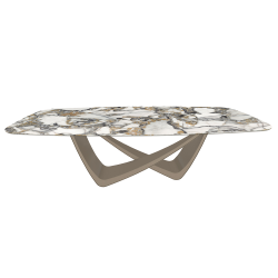 BONTEMPI table fixe tonneau avec structure sable BACH 53.92 220x116 cm