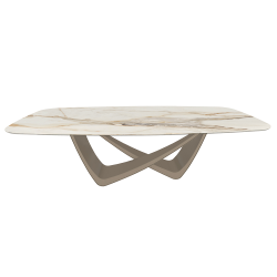 BONTEMPI table fixe tonneau avec structure sable BACH 53.92 220x116 cm