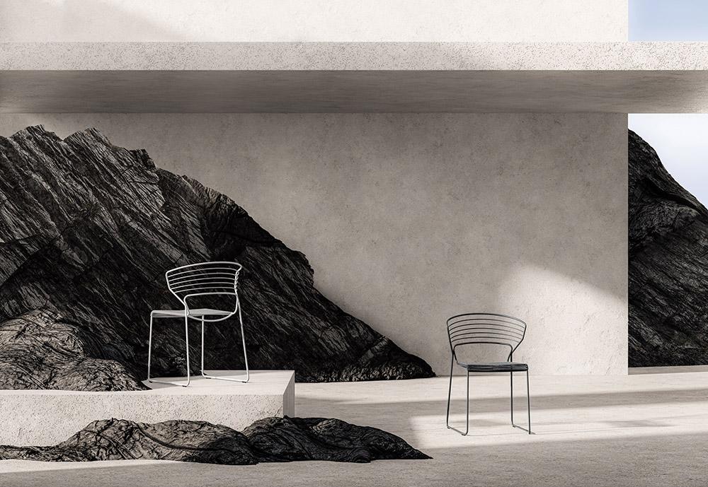 DESALTO chaise pour l'extérieur KOKI WIRE CORDA