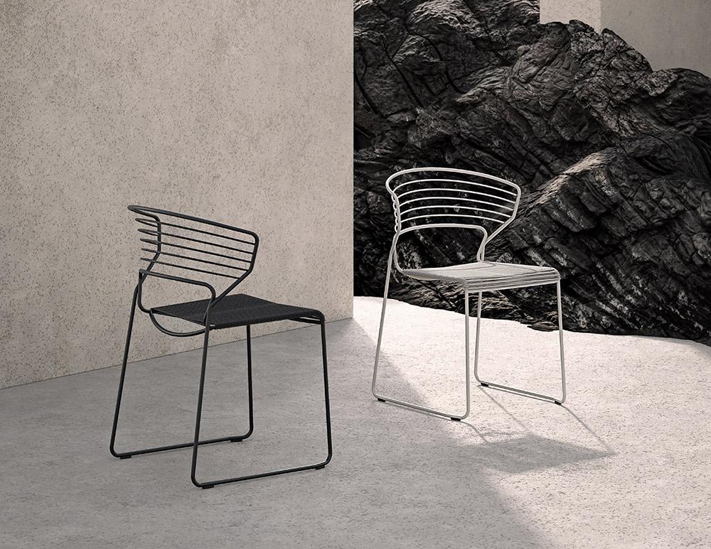 DESALTO chaise pour l'extérieur KOKI WIRE CORDA