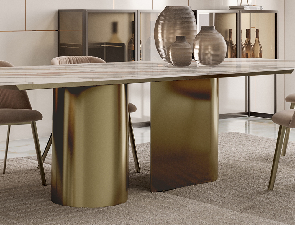 BONTEMPI table rectangulaire extensible en tonneau KIMONO 54.14 250/210/170x106 cm
