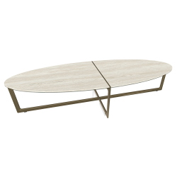 BONTEMPI table basse CROSS 08.25 150x60 cm
