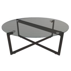 BONTEMPI table basse ronde CROSS 08.24 Ø 90x30,5 cm