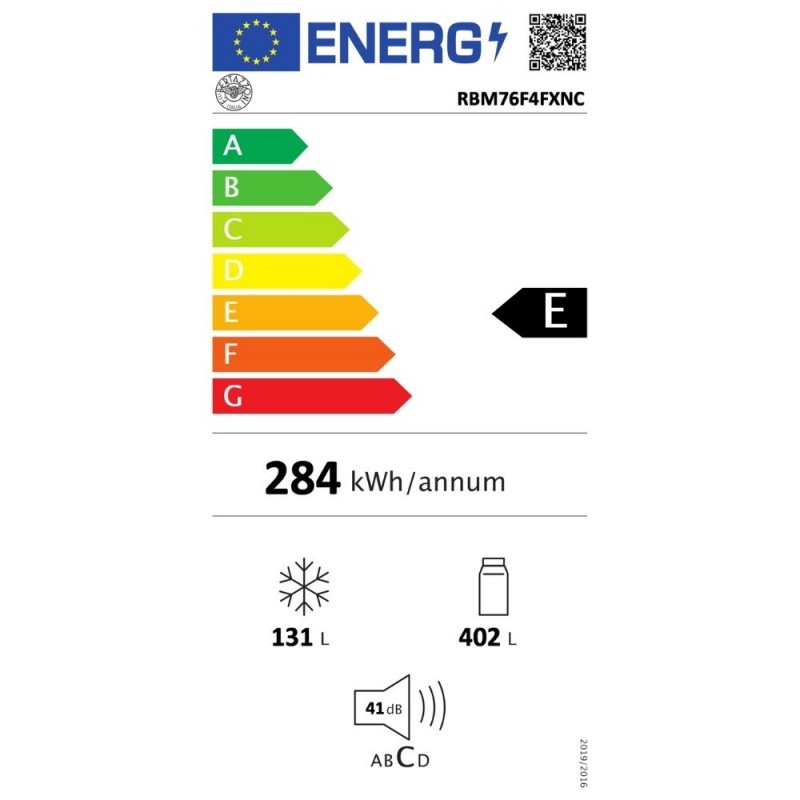 BERTAZZONI réfrigérateur pose libre RBM76F4FXNC 76 cm 533 L, No Frost, acier inoxydable