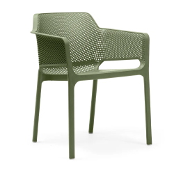 NARDI set de 4 chaises avec accoudoirs pour extérieur NET