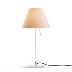 LUCEPLAN lampe de table COSTANZINA D13pi avec tige en aluminium et abat-jour MEZZO TONO POUDRE