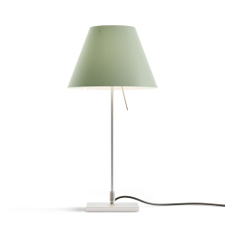 LUCEPLAN lampe de table COSTANZINA D13pi avec tige en aluminium et abat-jour MEZZO TONO VERT ALCHIMIE