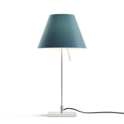 LUCEPLAN lampe de table COSTANZINA D13pi avec tige en aluminium et abat-jour RADIEUSE BLEU MARINE