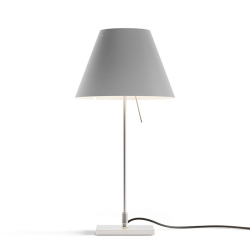 LUCEPLAN lampe de table COSTANZINA D13pi avec tige en aluminium et abat-jour RADIEUSE GRIS BETON