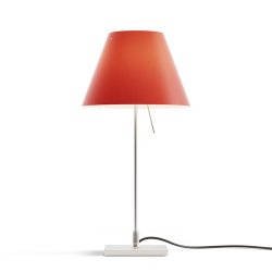 LUCEPLAN lampe de table COSTANZINA D13pi avec tige en aluminium et abat-jour RADIEUSE ROUGE PRIMARIE