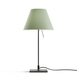 LUCEPLAN lampe de table COSTANZINA D13pi avec tige en noir et abat-jour MEZZO TONO VERT ALCHIMIE