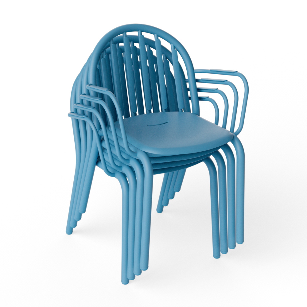 FATBOY set de 4 chaises d'extérieur avec accoudoirs FRED'S ARMCHAIR