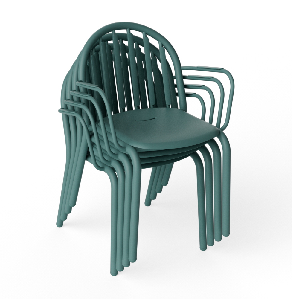FATBOY set de 4 chaises d'extérieur avec accoudoirs FRED'S ARMCHAIR