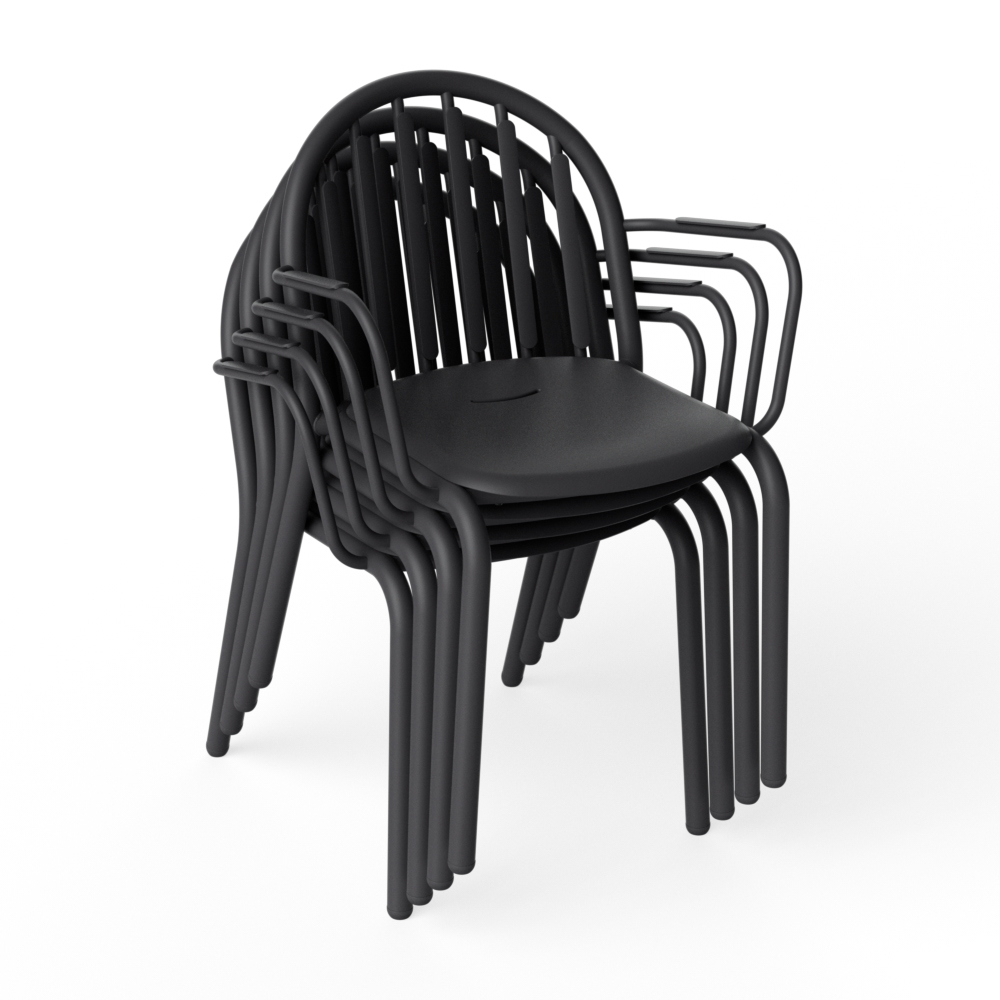 FATBOY set de 4 chaises d'extérieur avec accoudoirs FRED'S ARMCHAIR