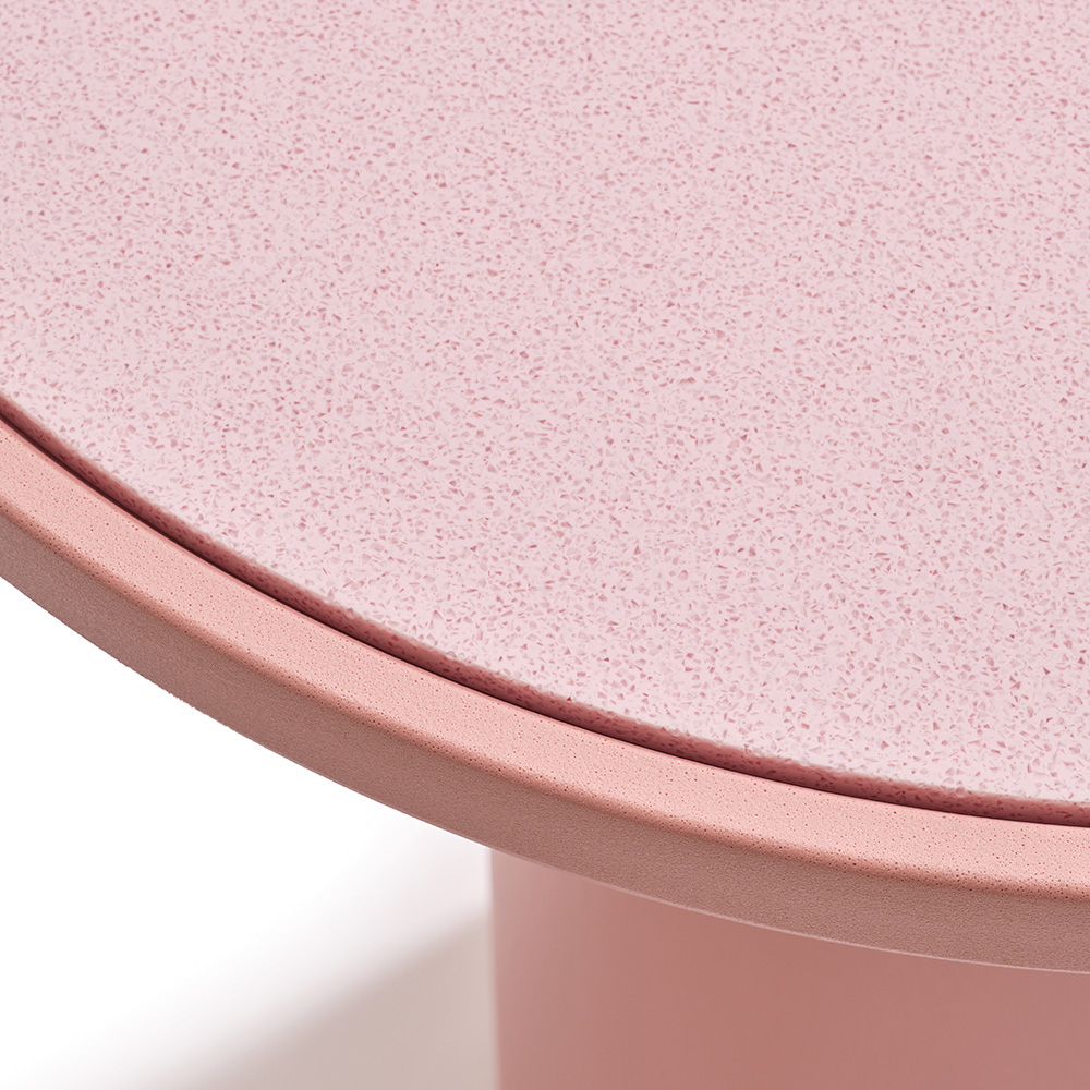 QEEBOO table haute pour l'intérieur et l'extérieur TOTO avec plateau en Durat Ø 70 cm