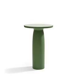 QEEBOO table haute pour l'intérieur et l'extérieur TOTO avec plateau en verre Ø 70 cm