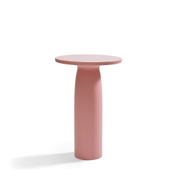 QEEBOO table haute pour l'intérieur et l'extérieur TOTO avec plateau en verre Ø 70 cm