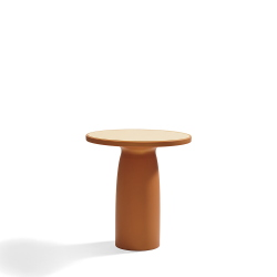 QEEBOO table pour l'intérieur et l'extérieur TOTO avec plateau en verre Ø 70 cm