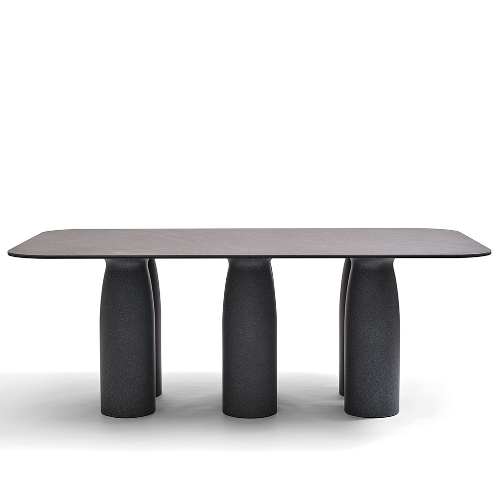 QEEBOO table rectangulaire pour l'intérieur et l'extérieur TOTO avec plateau en grès