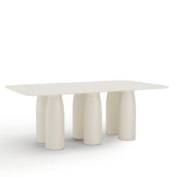 QEEBOO table rectangulaire pour l'intérieur et l'extérieur TOTO avec plateau en HPL