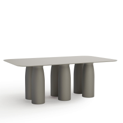 QEEBOO table rectangulaire pour l'intérieur et l'extérieur TOTO avec plateau en HPL