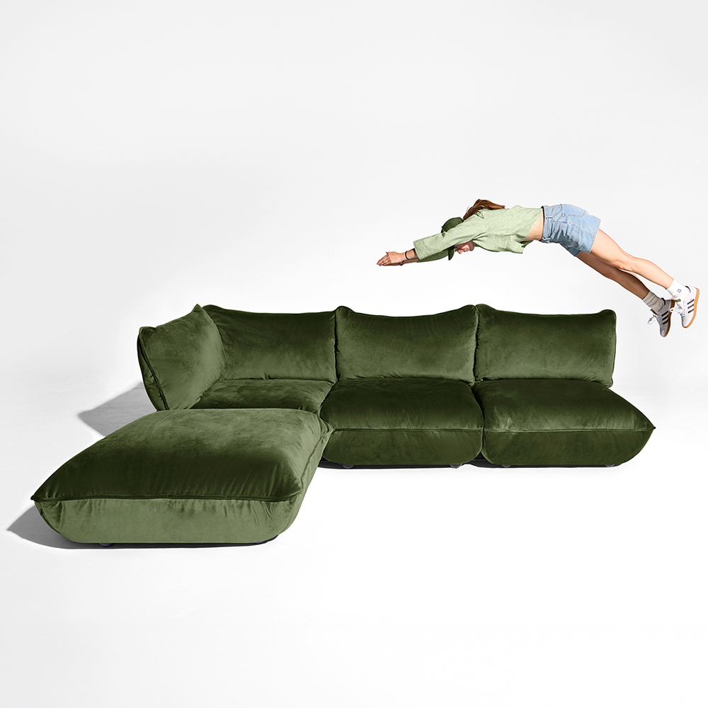 FATBOY canapé à 3 places SUMO CORNER SOFA VELVET
