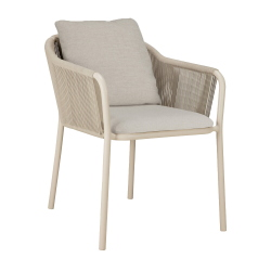 ETHNICRAFT chaise avec accoudoirs et coussins CAPITAN