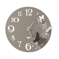 ARTI E MESTIERI horloge murale BUTTERFLY FLOWERS petite