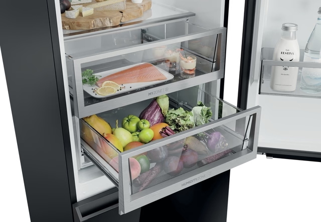HAIER réfrigérateur combiné à pose libre CST9619DNGBW No Frost Classe D