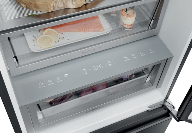 HAIER réfrigérateur combiné à pose libre CST9619DNGBW No Frost Classe D