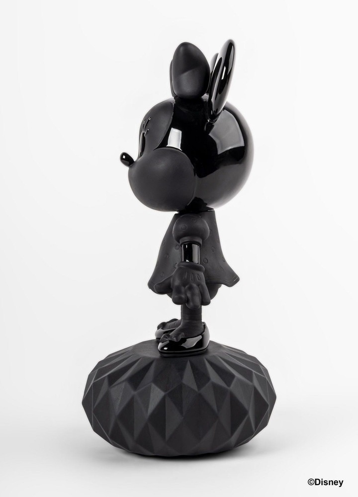 LLADRÓ objet décoratif MINNIE TOTAL BLACK Disney Collection