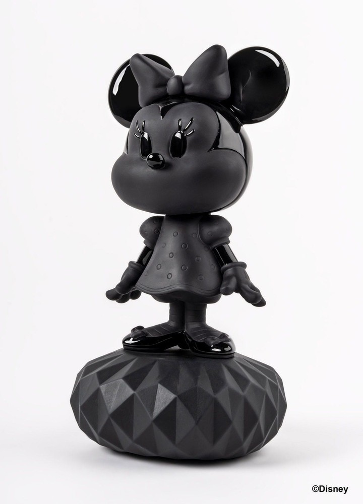 LLADRÓ objet décoratif MINNIE TOTAL BLACK Disney Collection