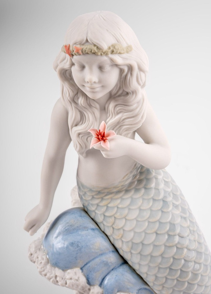 LLADRÓ objet décoratif PETITE SIRÈNE DE L'OCÉAN