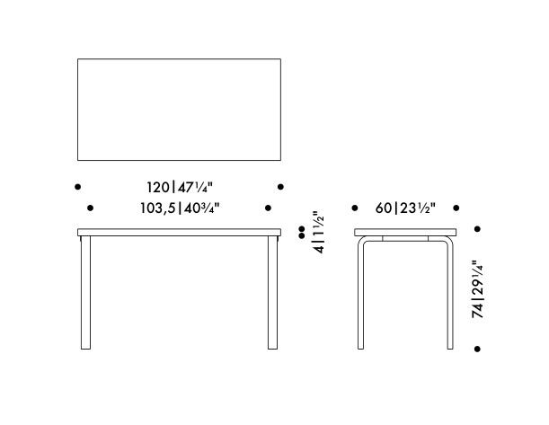 Artek Aalto Table 80A
